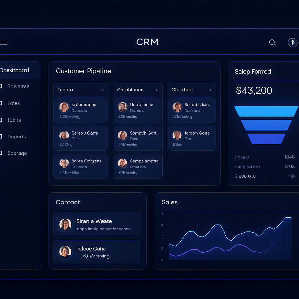 Mockup do projeto CRM de Vendas