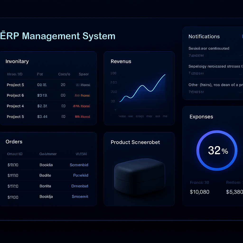 Mockup do projeto ERP Empresarial